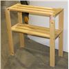 Image 1 : 2 TIER WOOD SHELF. APPROX 30" TALL X