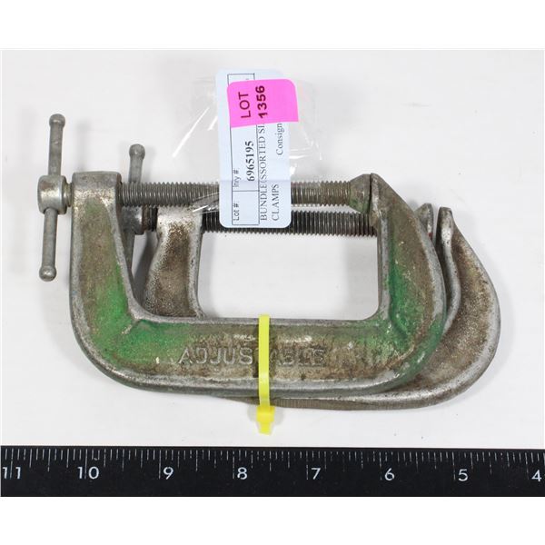 BUNDLE OF ASSORTED SIZE C CLAMPS
