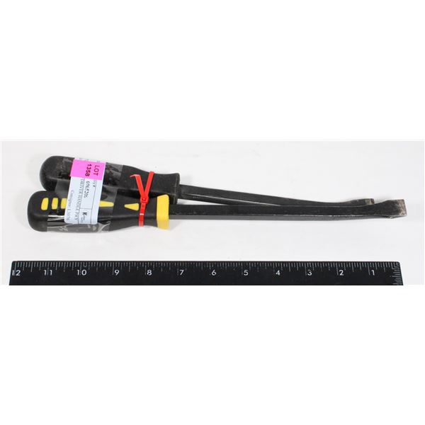 TWO SCREWDRIVER HANDLE PRY BARS