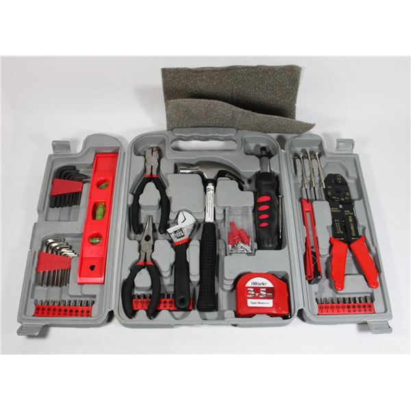 HANDYMAN TOOL SET IN CASE, HAMMER, PLIERS,