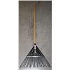 Image 1 : BLACK HEAD WOOD HANDLE LAWN RAKE