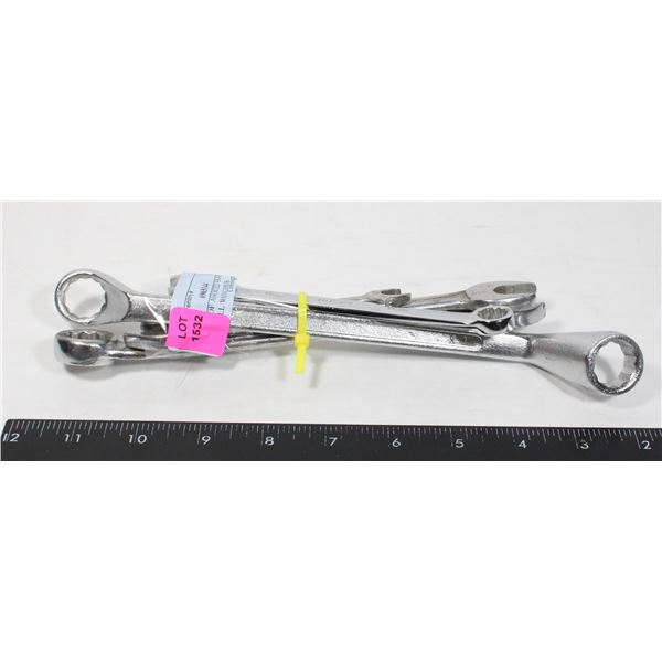 BUNDLE OF WRENCHES. 3/8", 11mm, 16mm, 11/16", 18mm+19mm