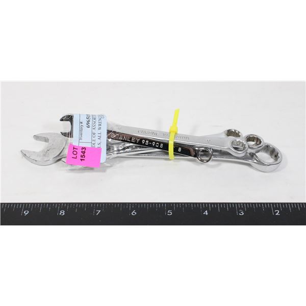 BUNDLE OF WRENCHES. 6mm, 8mm, 3/8" 11/16", 10mm
