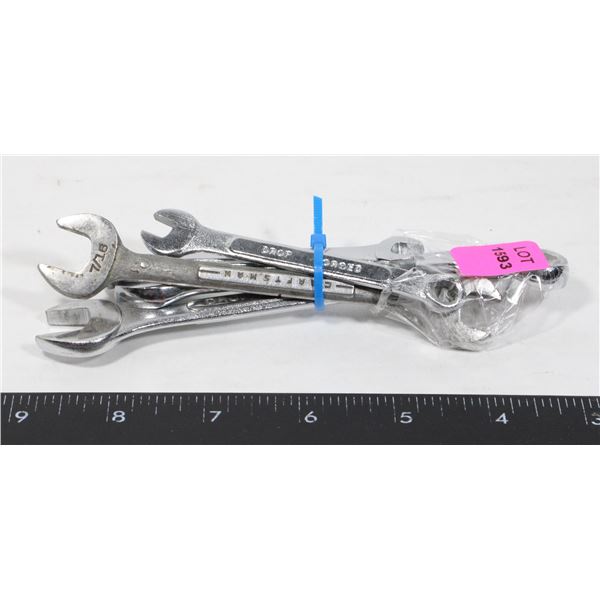BUNDLE OF WRENCHES. 12mm, 3/8", 7mm, 9mm, 7/16"