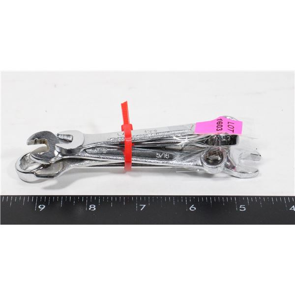 BUNDLE OF WRENCHES. 3/16", 7/16", 6mm, 5/16", 7/16"