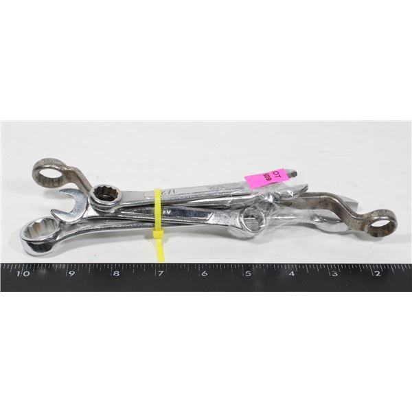 BUNDLE OF WRENCHES. 1/2", 9/16", 10mm, 17mm, 11mm