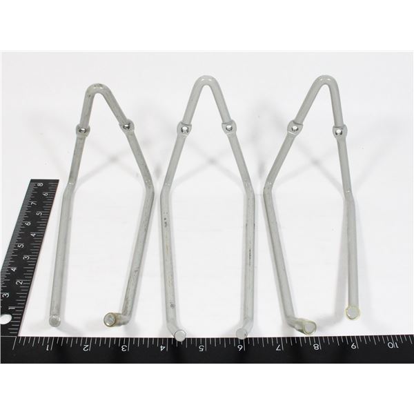 THREE MEDIUM DUTY GRAGE ORGANIZING HOOKS