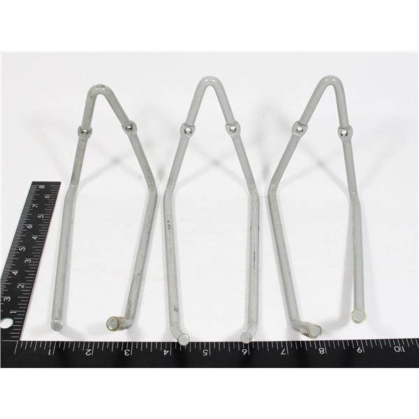 THREE MEDIUM DUTY GRAGE ORGANIZING HOOKS
