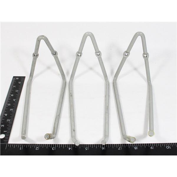 THREE MEDIUM DUTY GRAGE ORGANIZING HOOKS