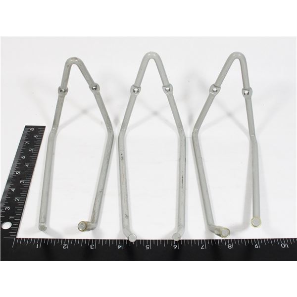 THREE MEDIUM DUTY GRAGE ORGANIZING HOOKS