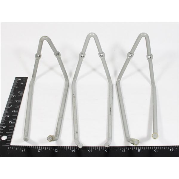 THREE MEDIUM DUTY GRAGE ORGANIZING HOOKS