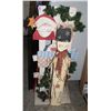 Image 1 : LOT OF CHRISTMAS DECORATIONS, WOOD STAND UP
