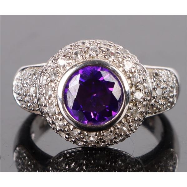 STERLING SILVER ASSORTED GEMSTONE LADIES RING
