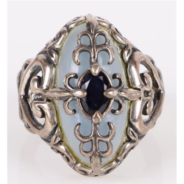 STERLING SILVER TANZANITE QUARTZ LADIES RING