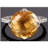 Image 1 : STERLING SILVER CITRINE CZ LADIES RING