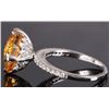 Image 2 : STERLING SILVER CITRINE CZ LADIES RING