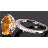 Image 3 : STERLING SILVER CITRINE CZ LADIES RING