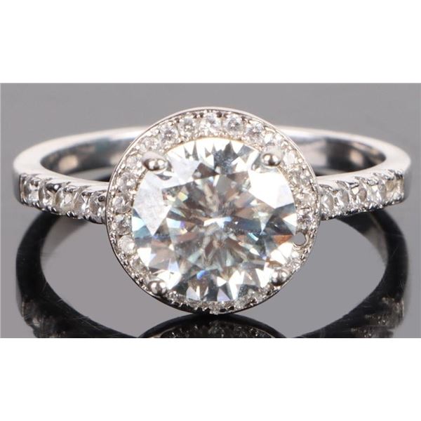 2.0CT MOISSANITE STERLING SILVER LADIES RING
