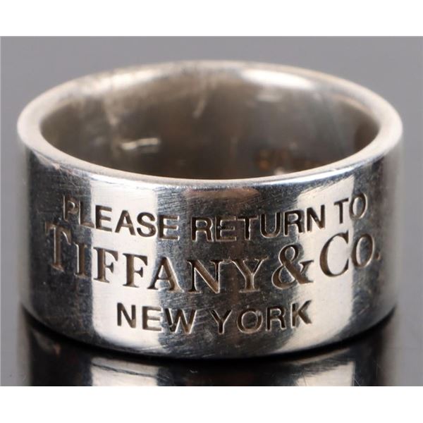 RETURN TO TIFFANY WIDE STERLING SILVER RING