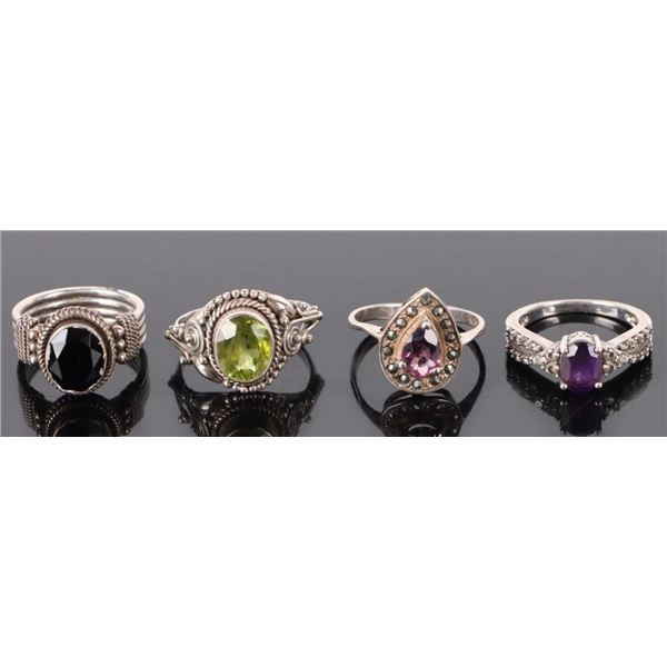 GEMSTONE STERLING SILVER LADIES RINGS