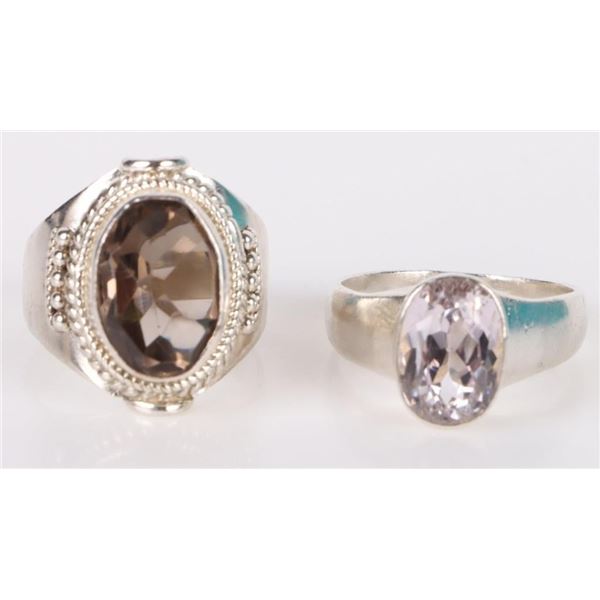 STERLING SILVER LADIES RINGS LOT OF 2