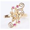 Image 1 : WHIMSICAL 10K RUBY & DIAMOND LADIES RING