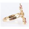 Image 2 : WHIMSICAL 10K RUBY & DIAMOND LADIES RING