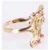 Image 4 : WHIMSICAL 10K RUBY & DIAMOND LADIES RING