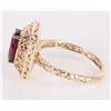 Image 2 : BEAUTIFUL 1CT OVAL GARNET 10K FILIGREE  RING