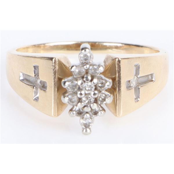 0.24CT ROUND DIAMOND 10K YELLOW GOLD RING