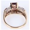 Image 3 : 1.5CT GARNET DIAMOND 10K YELLOW GOLD LADIES RING
