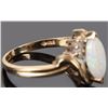 Image 2 : 10K YELLOW GOLD OPAL DIAMOND LADIES RING
