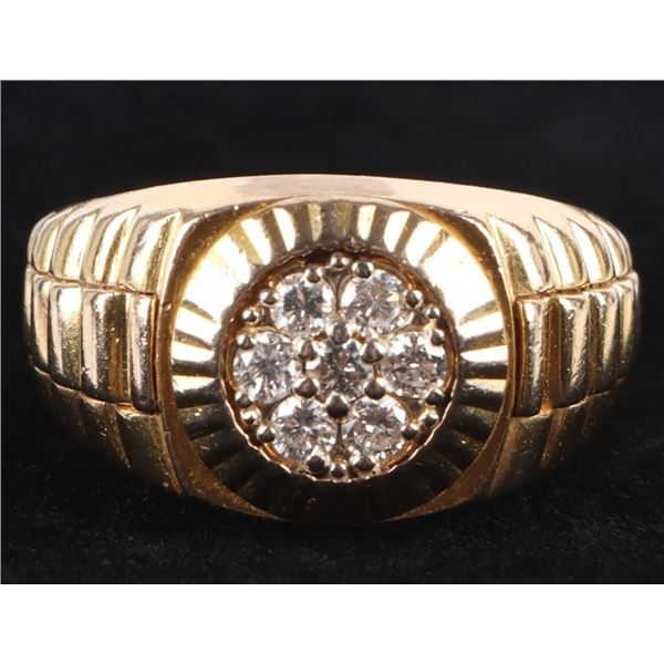 0.54CTW DIAMOND 10K GOLD 'JUBILEE' MEN'S RING