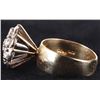 Image 2 : 1.01CTW DIAMOND FLOWER 10K GOLD LADIES RING