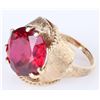 Image 2 : 10K YELLOW GOLD 11.5OCT RUBY LADIES RING