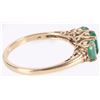 Image 2 : 0.90CTW EMERALD DIAMOND 14K YELLOW GOLD RING