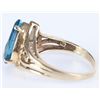 Image 3 : 14K YELLOW GOLD 3CT PEAR SHAPED TOPAZ RING