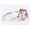 Image 3 : BEAUTIFUL 14K  2CT  OVAL AMETHYST & DIAMOND RING