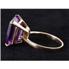 Image 2 : 9.0CT AMETHYST & DIAMOND 14K GOLD LADIES RING