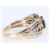 Image 2 : 14K YELLOW GOLD 1CT OVAL SAPPHIRE & DIAMOND RING