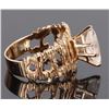 Image 2 : 14K YELLOW GOLD QUARTZ MARQUISE LADIES RING