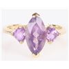 Image 1 : PURPLE AMETHYST 14K YELLOW GOLD LADIES RING