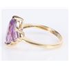 Image 2 : PURPLE AMETHYST 14K YELLOW GOLD LADIES RING