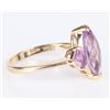 Image 3 : PURPLE AMETHYST 14K YELLOW GOLD LADIES RING