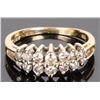 Image 1 : DIAMOND GRADUATED 14K YELLOW GOLD LADIES RING