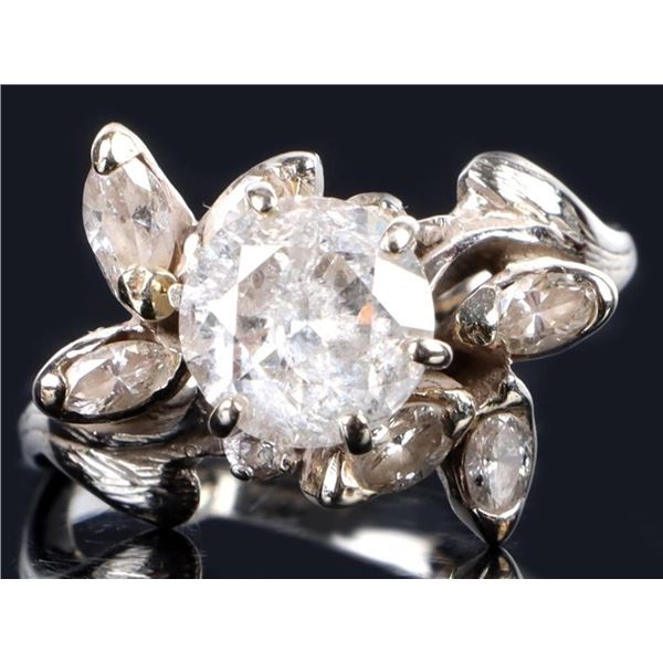 1.5CT NATURAL DIAMOND CENTER STONE 14K  RING