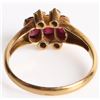 Image 3 : 14K GOLD DIAMOND & TRI-RUBY RING