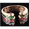 Image 3 : DIAMOND, RUBY, EMERALD, & SAPPHIRE 14K LADIES RING