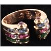 Image 4 : DIAMOND, RUBY, EMERALD, & SAPPHIRE 14K LADIES RING