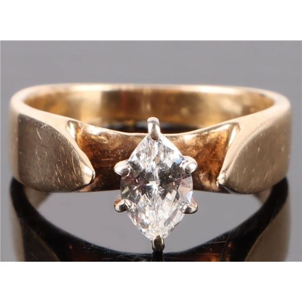 14K  MARQUISE CUT NATURAL DIAMOND SOLITAIRE SET